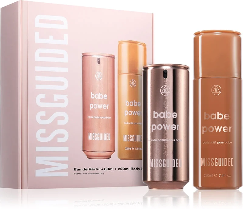 Missguided Babe Power confezione regalo da donna Eau de Parfum 80 ml + Babe Power Body Mist spray corpo 220 ml