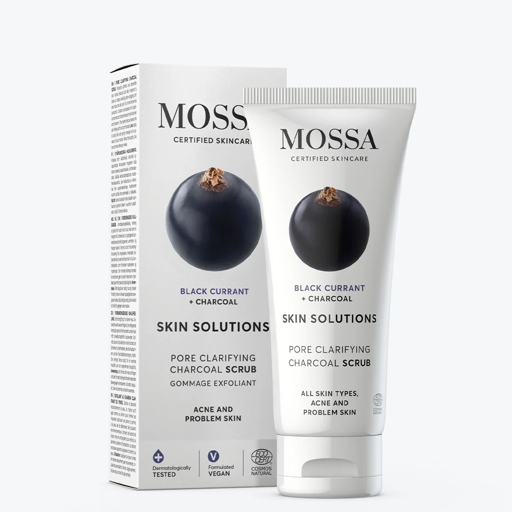 MOSSA COSMETICS Skin Solutions – Pore Clarifying Charcoal Scrub