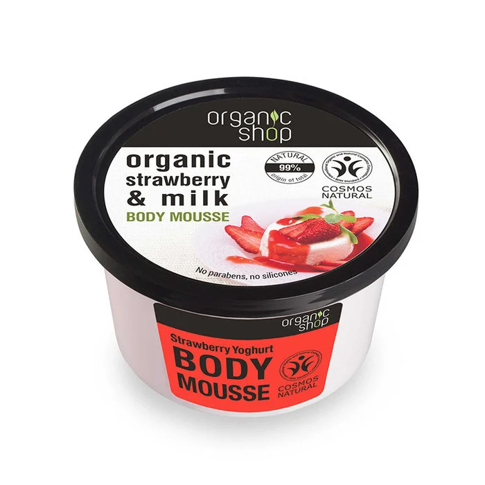 ORGANIC SHOP Body Mousse Strawberry Yoghurt – Mousse Corpo Fragola e Latte