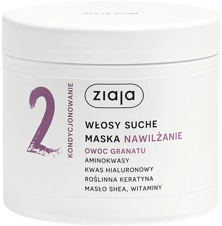 Maschera idratante per capelli con estratto di melograno