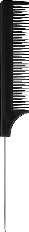 Pettine per taglio capelli, punta in metallo, nero