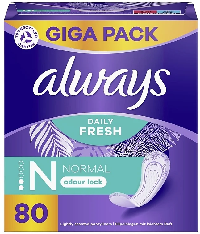Assorbenti giornalieri, 80 pz.