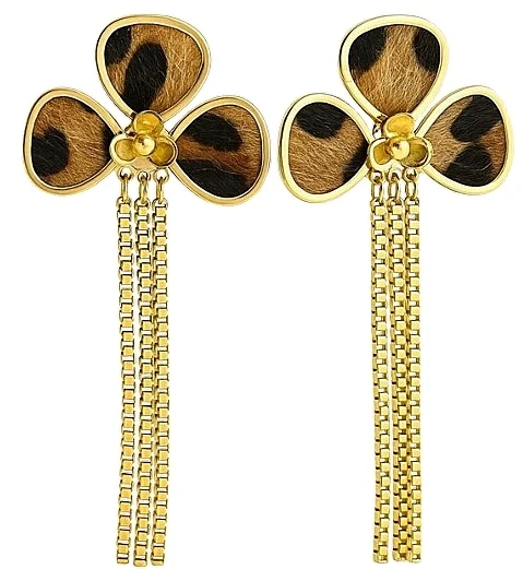Orecchini in acciaio inox placcati in oro 14 carati, KST3443