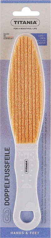 Raspa piedi double face con pietra pomice, arancione chiaro