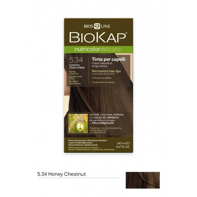 BIOKAP Nutricolor Delicato – Tinta 5.34 Castano Chiaro Miele