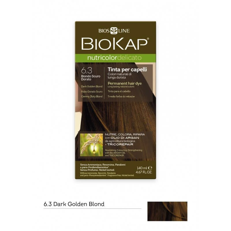 BIOKAP Nutricolor Delicato – Tinta 6.3 Biondo Scuro Dorato