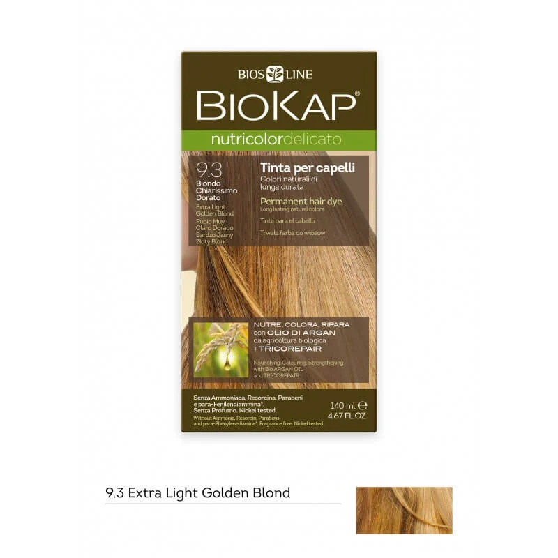 BIOKAP Nutricolor Delicato – Tinta 9.3 Biondo Chiarissimo Dorato