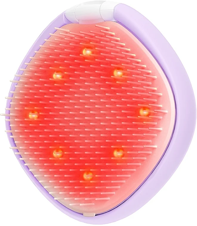 Spazzola per capelli a LED, lilla