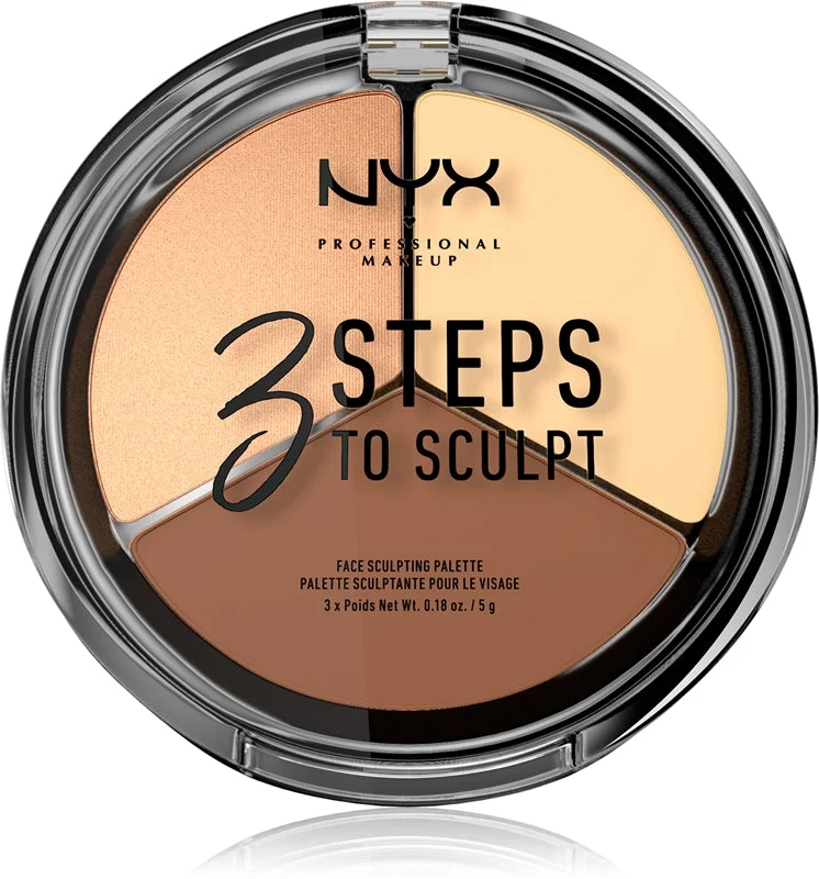 Nyx 3 Steps to Sculpt Palette Light Viso scolpente 5g