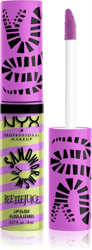 NYX Professional Makeup Beetlejuice Sandworm Swirl lucidalabbra luminoso colore 02 Purple 8 ml