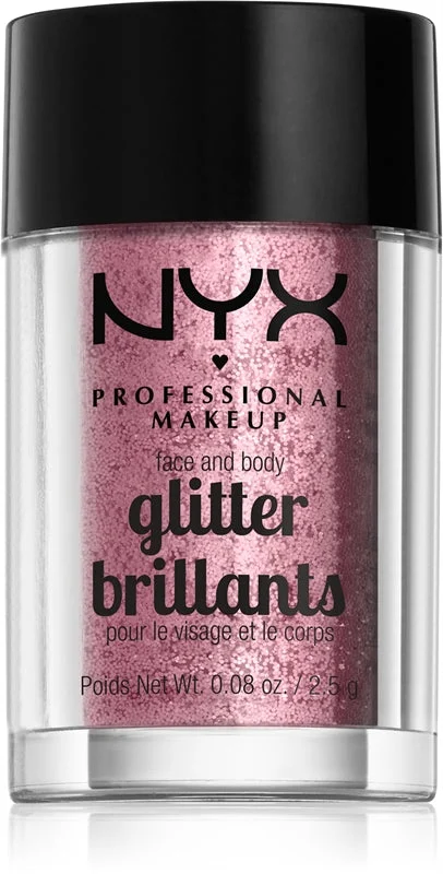 NYX Professional Makeu Glitter Brillantini per viso e corpo colore 02 Rose 2.5 g