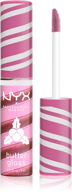 NYX Professional Makeup Holiday Butter Gloss lucidalabbra colore 04 Holly Berry Swirl 8 ml