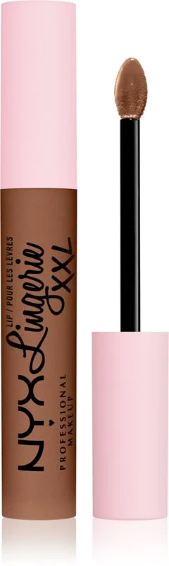 NYX Professional Makeup Lingerie XXL rossetto liquido con finish matte colore 29 - Hot Caramelo 4 ml