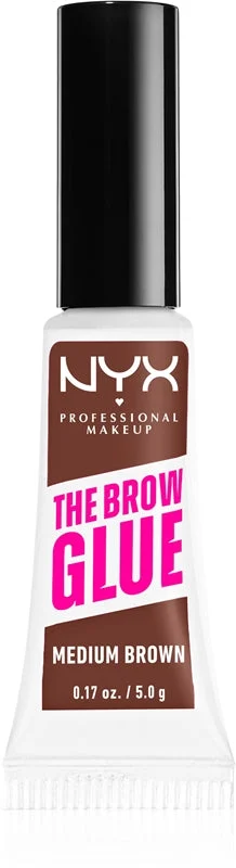 NYX Professional Makeup The Brow Glue gel per le sopracciglia colore 03 castano medio 5 g