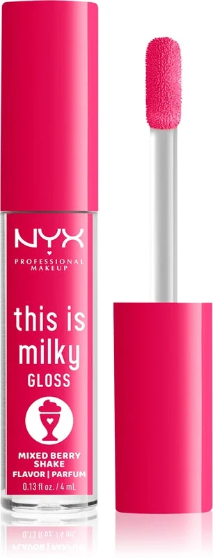 NYX Professional Makeup This is Milky Gloss Milkshakes lucidalabbra idratante con profumazione colore 09 Berry Shake 4 ml