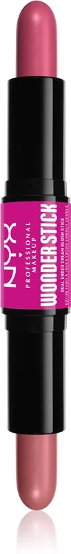 NYX Professional Makeup Wonder Stick Blush matitone doppio per contouring colore 01 Light Peach and Baby Pink 2x4 g