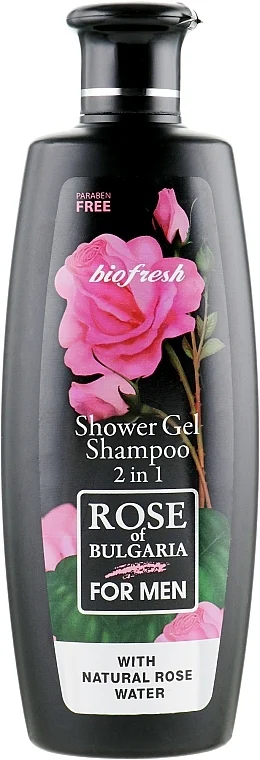 Gel doccia con idrolato di rose naturale, per uomo