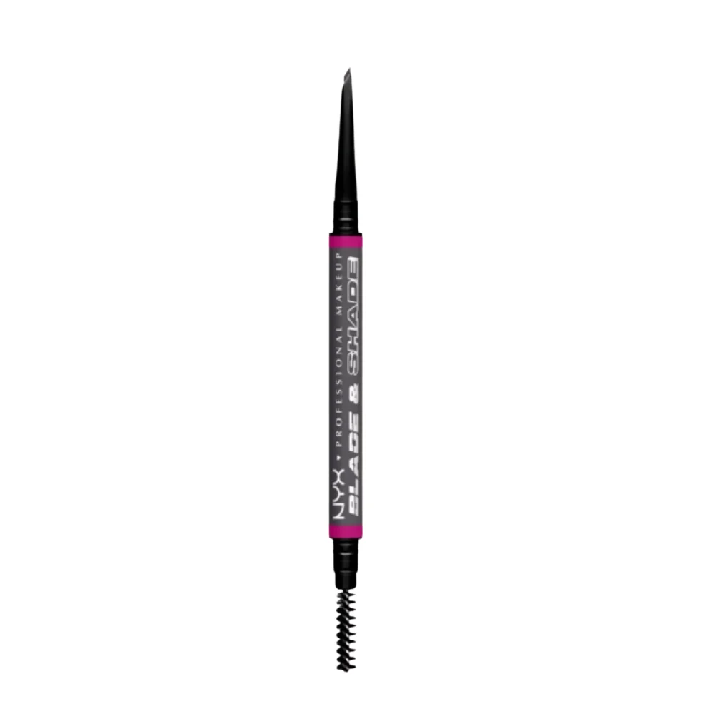 NYX Professional Makeup Blade & Shade matita per sopracciglia con spazzolino colore 11 grigio 0,06 g