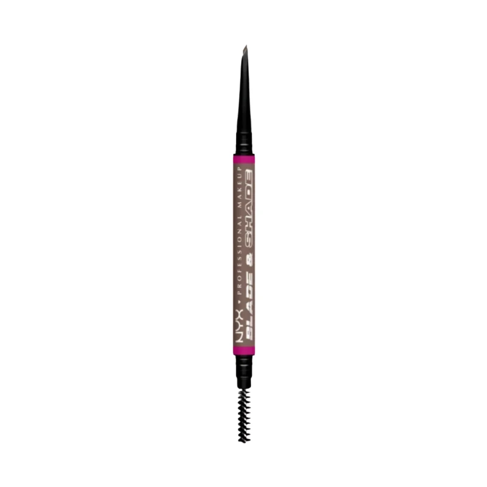 NYX Professional Makeup Blade & Shade matita per sopracciglia con spazzolino colore 03 Cool Ash Brown 0,06 g