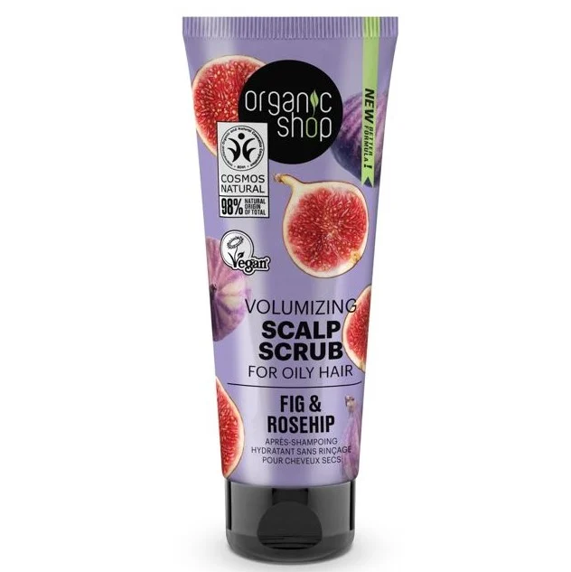 ORGANIC SHOP Fig & Rosehip – Volumizing Scalp Scrub For Oily Hair