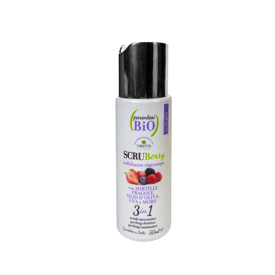 PARENTESI BIO Travel Size – Scruberry Esfoliante Viso e Corpo 3 in 1 50 ml