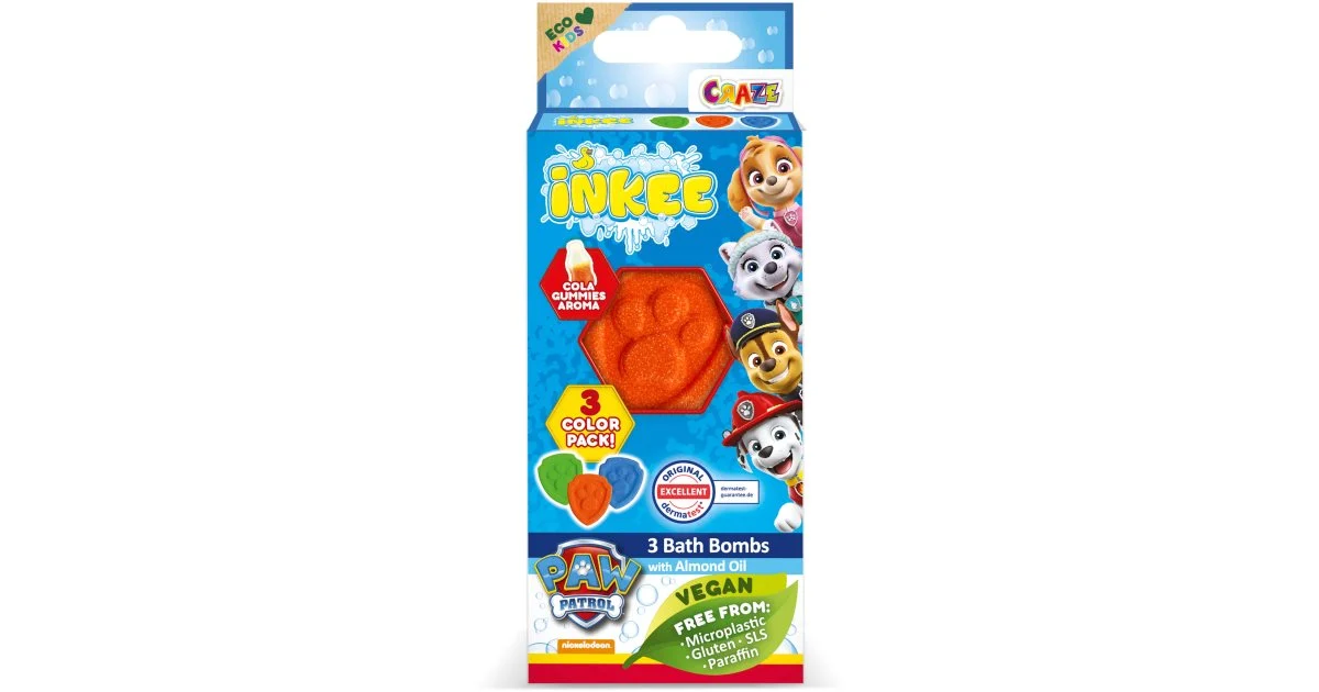 Nickelodeon Paw Patrol bomba da bagno per bambini 3× 15 g