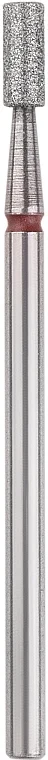 Punta fresa diamantata, cilindro, 2,5 mm, L- 6.0 mm, rossa