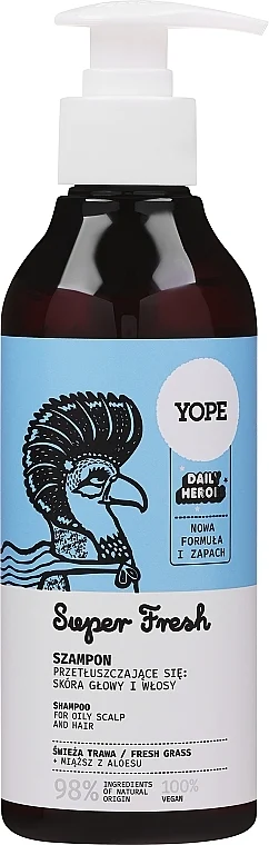 Shampoo naturale per capelli grassi "Erba fresca"