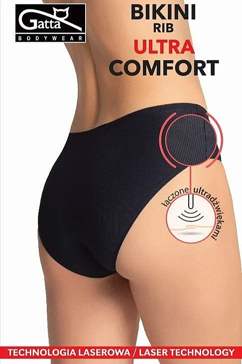 Mutandine donna senza cuciture "Bikini Rib Ultra Comfort", black