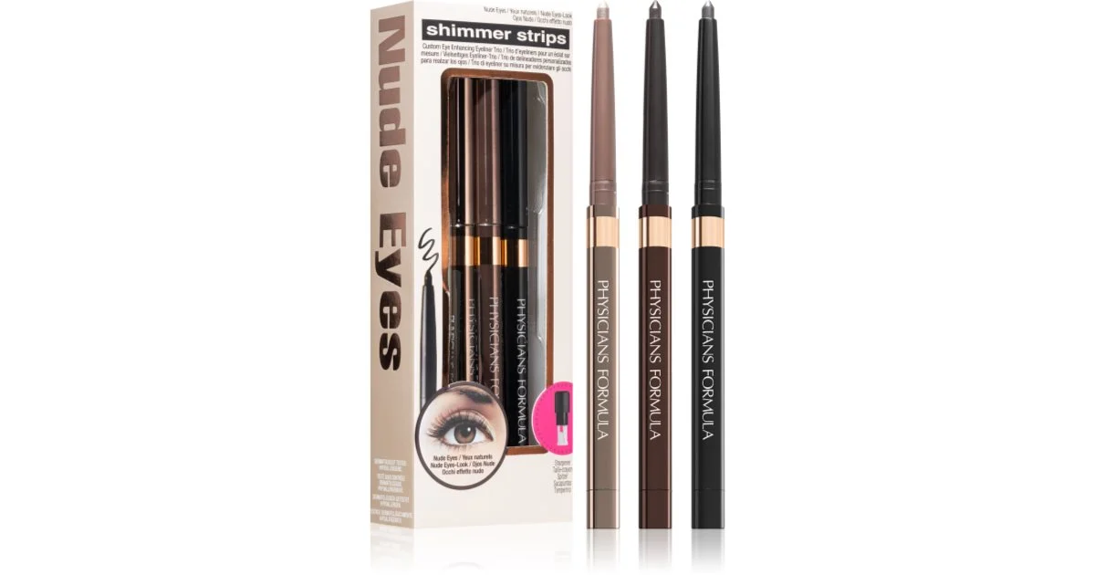 Physicians Formula Shimmer matita in crema per gli occhi per trucco smoky colore Nude 3 pezzi