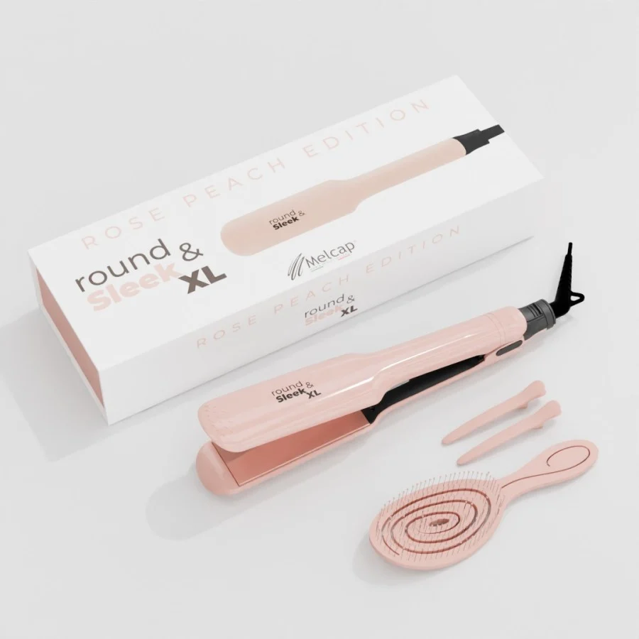 Piastra per Capelli Round & Sleek XL Rose Peach – Melcap