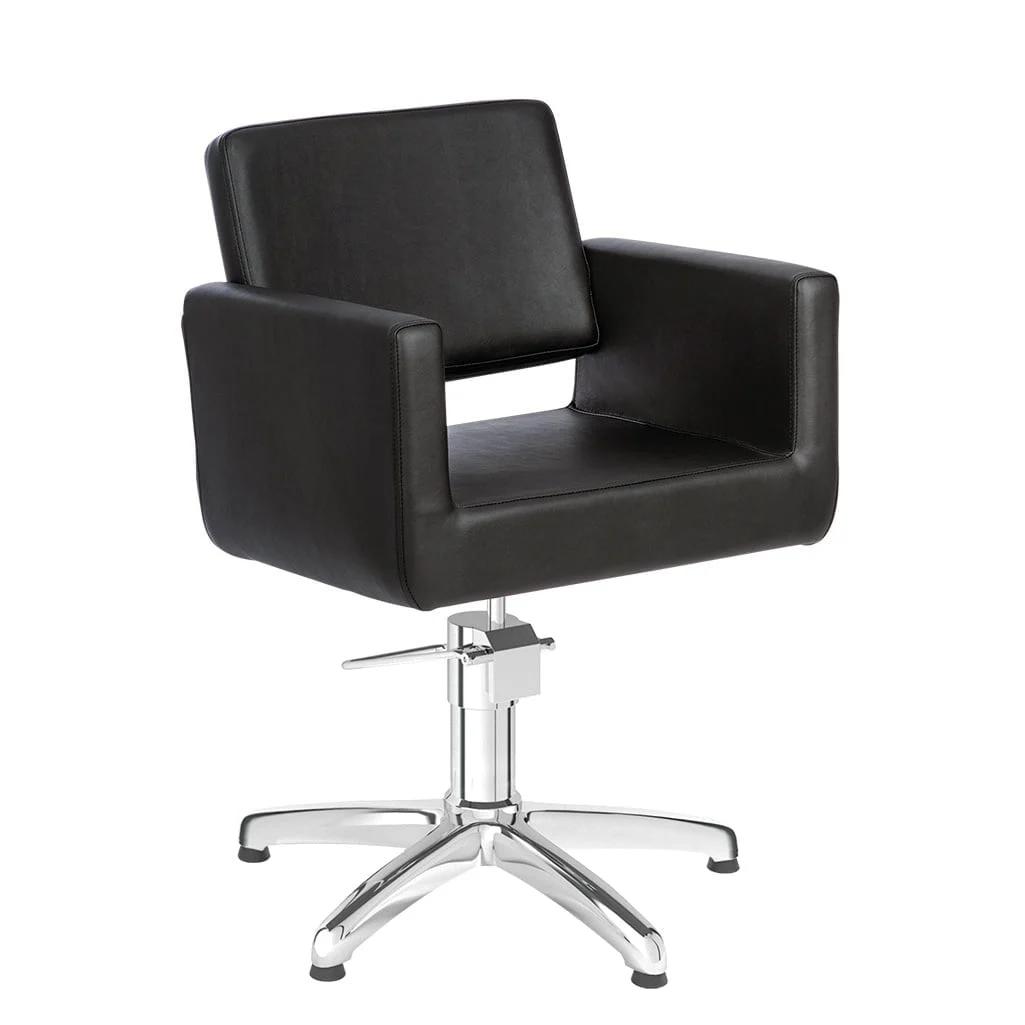 SEDIA POLTRONA DA TAGLIO CAPELLI DONNA NERA CHIC E
