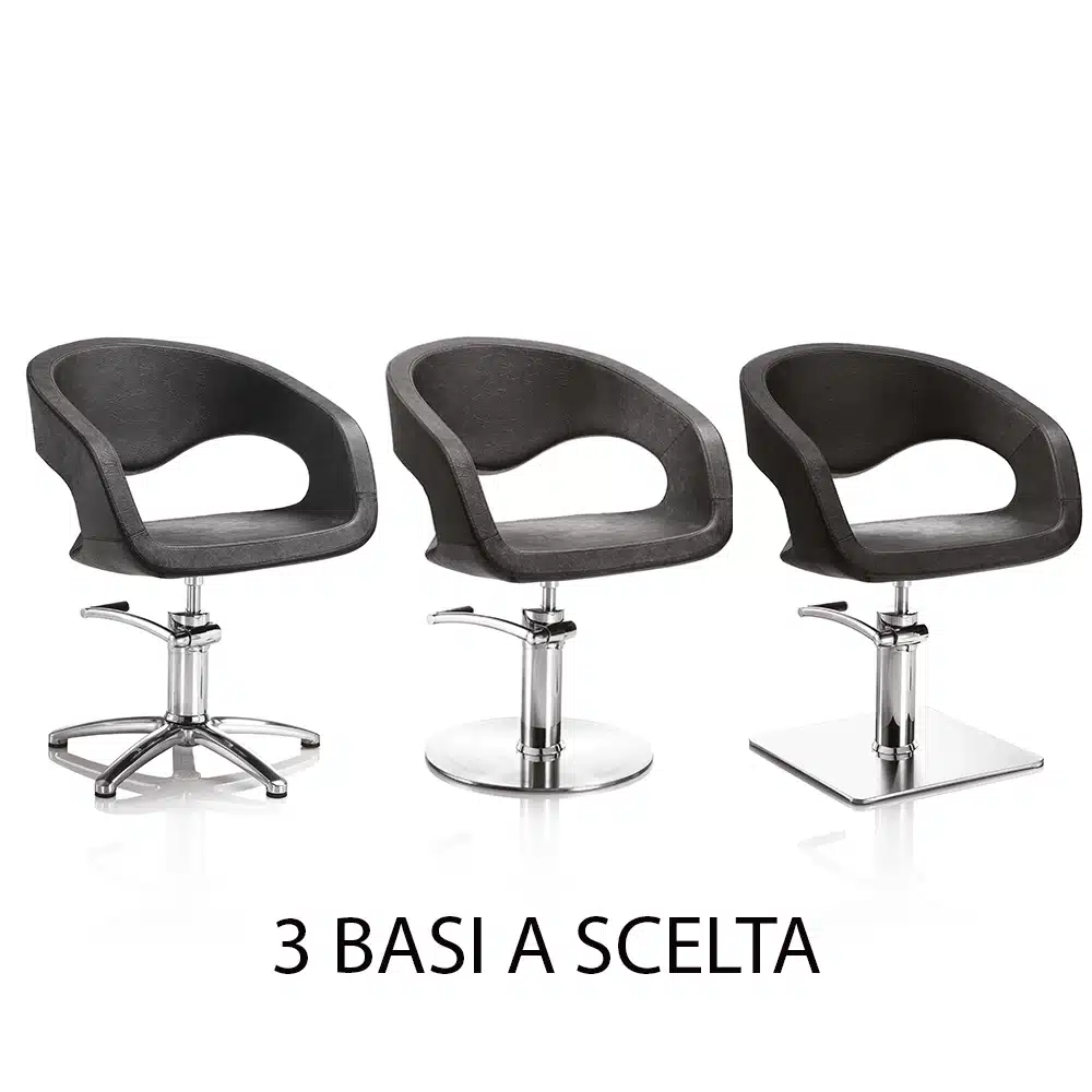 Poltrona Parrucchiere Hair Wave XaniPro con Pistone a Gas e Base a Stella