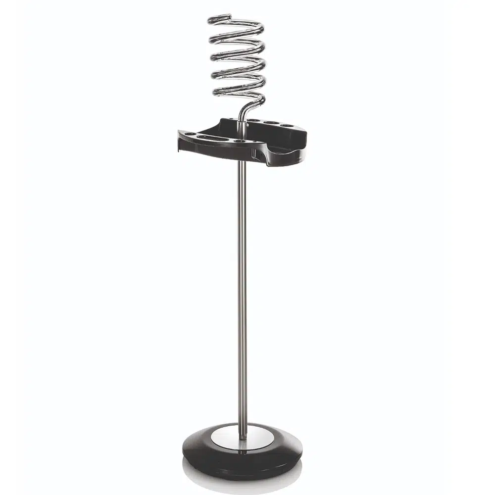 Porta Phon da Terra con Stativo Fisso Supporto Professionale a Spirale per Parrucchieri