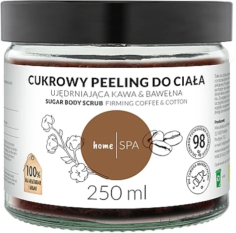 Peeling corpo allo zucchero "Caffè e cotone"