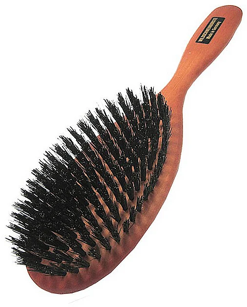 Spazzola capelli in legno di pero, setole in nylon, 20 cm