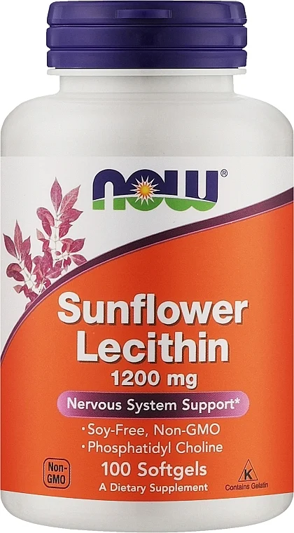 Lecitina di girasole 1200mg in capsule di gelatina