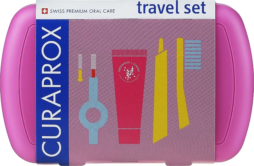 Set per l'igiene orale, da viaggio, rosa