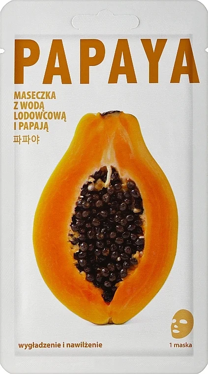 Maschera viso esfoliante in tessuto "Papaya"
