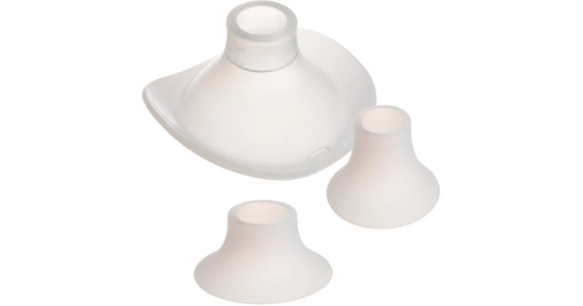 Canpol babies Replacement Silicone Parti di ricambio in silicone per tiralatte Set di flange e inserti (24/21/19 mm) Senza mani 3 pezzi