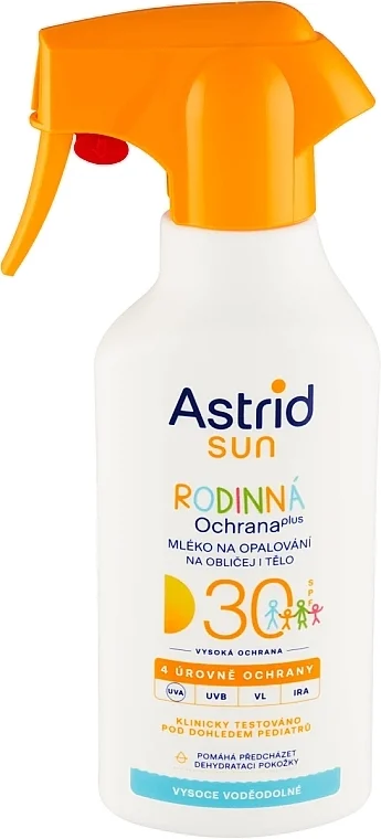 Lozione solare spray per tutta la famiglia
