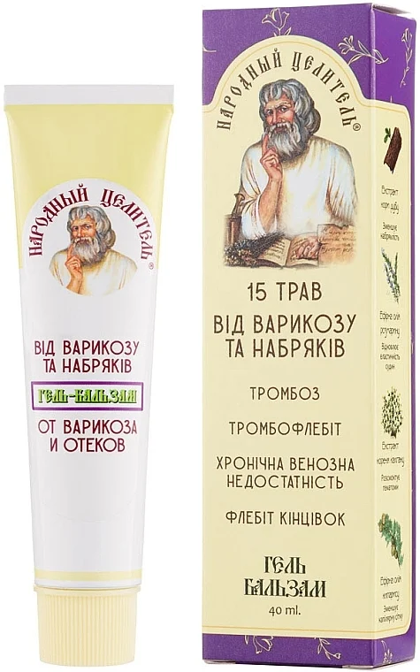 Gel-balsamo per vene varicose e gonfiori