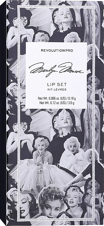 Revolution Pro Set For Lips X Marilyn Red (lipstick/3.6g + lip/pen/0.18g)