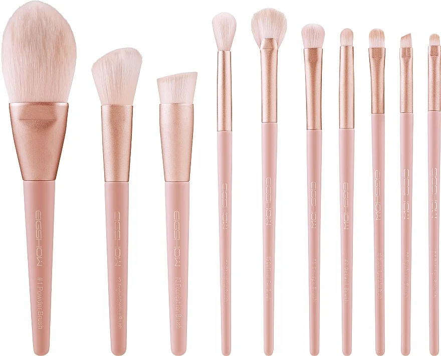 Set pennelli trucco, 10 pezzi
