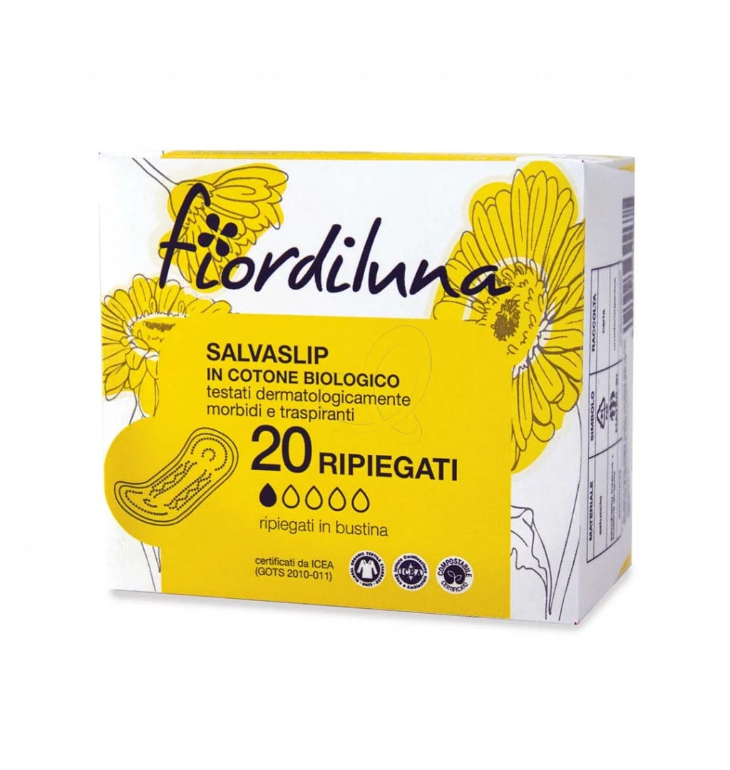FIORDILUNA Salvaslip Ripiegati – Cotone Biologico