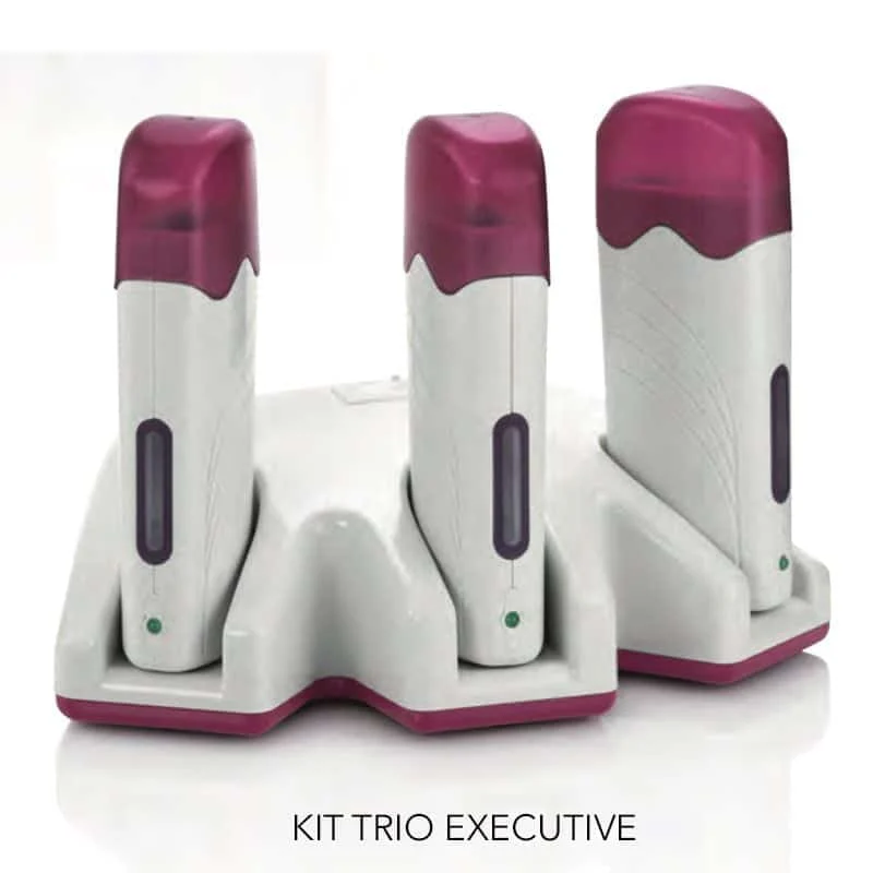 Scaldacera Kit Trio EXECUTIVE – Scaldarullo Professionale Triplo per Estetista