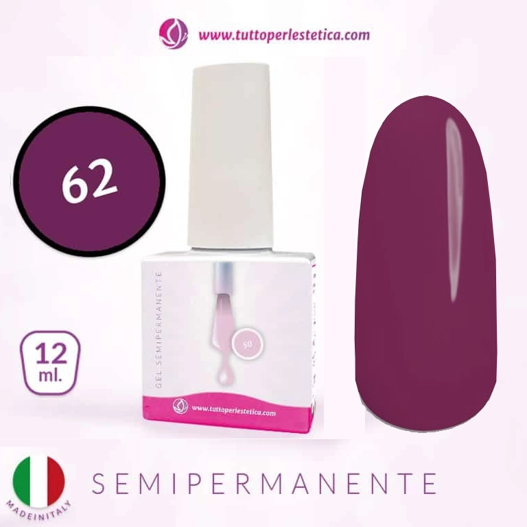 Semipermanente colore N 62 da 12 ML – Hema e TPO Free