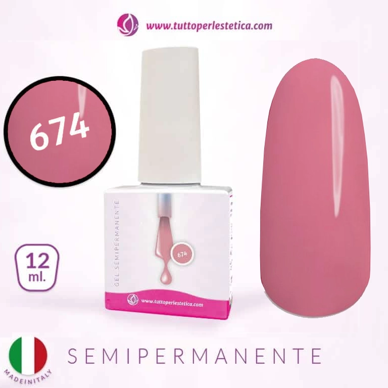 Semipermanente colore N 674 da 12 ML – Hema e TPO Free