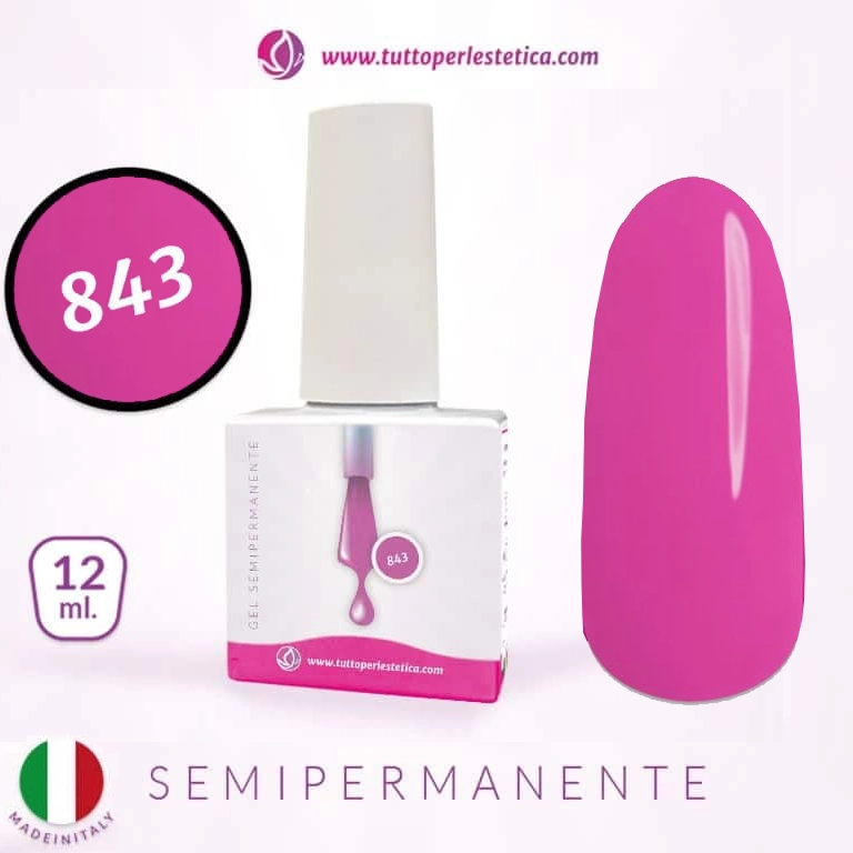 Semipermanente colore N 843 da 12 ML – Hema e TPO Free