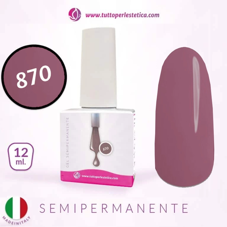 Semipermanente colore N 870 da 12 ML – Hema e TPO Free
